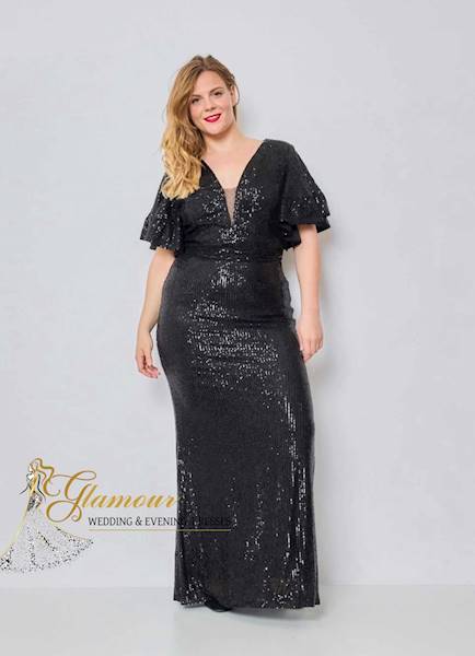 GIWEN suknia cekinowa Plus Size