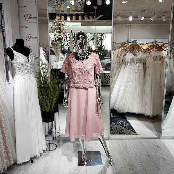 NELLI sukienka brudny róż Plus Size