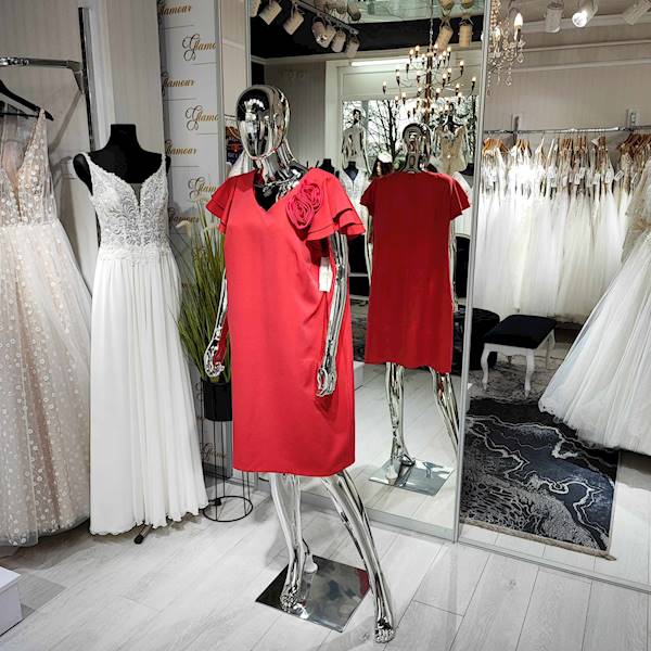 LANOLA sukienka  z różą Plus Size