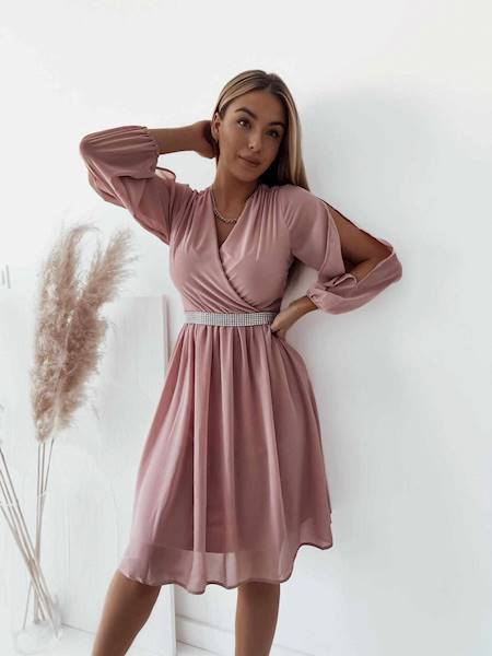 SOFIA  Sukienka Brudny Różowa  
