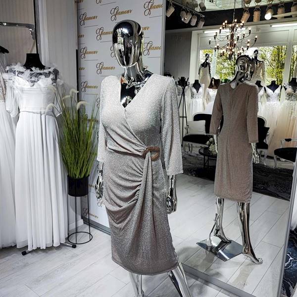 BAHAR suknia CUPPER SZAMPAN Plus Size