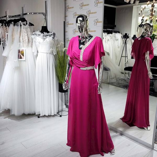 MIRAY  suknia CUPPER FUKSJA  Plus Size