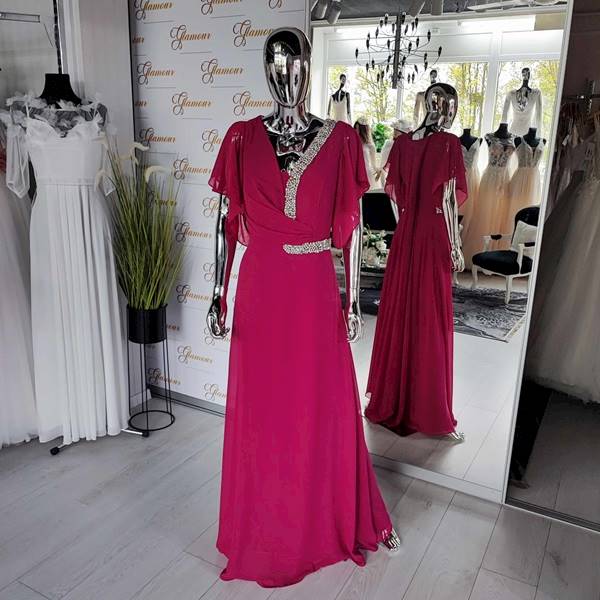 MIRAY  suknia CUPPER FUKSJA  Plus Size