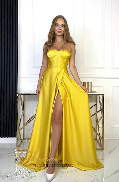 SHANTI Sukienka żółta