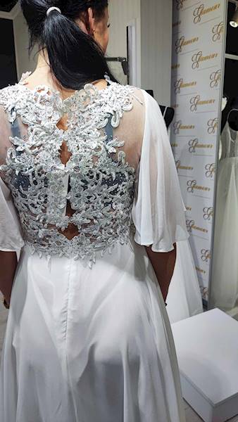 APOLONIA  Suknia ślubna  Plus Size  RĘKAW 3/4