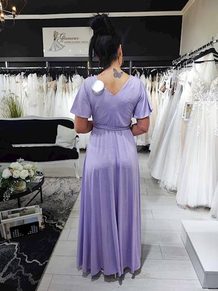 Sukienka maxi BELLA brokat / Lilac