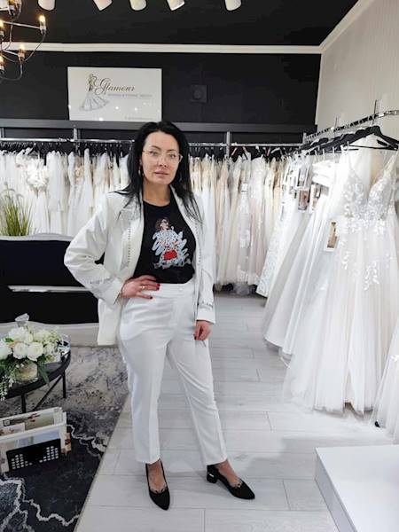 Komplet damski Glamour Biały
