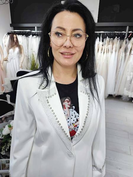 Komplet damski Glamour Biały
