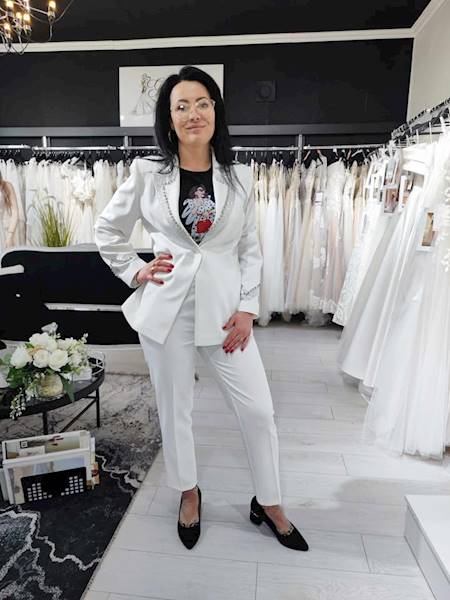 Komplet damski Glamour Biały