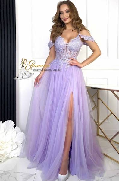 INEZ sukienka gorsetowa kolor Fiolet