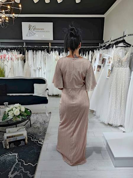 ALLANA  suknia CUPPER   Plus Size beżowa