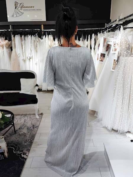 ALLANA  suknia CUPPER   Plus Size Srebro