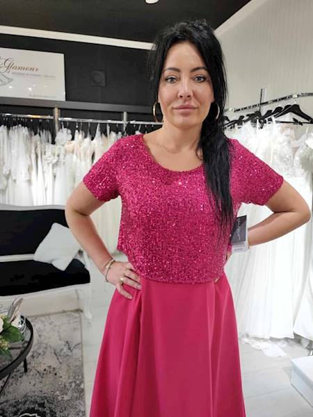 ELENII  sukienka fuksja rozmiary 44-54