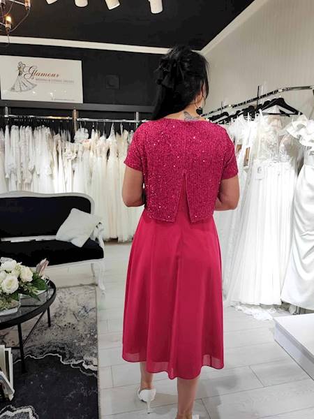 ELENII  sukienka fuksja rozmiary 44-54