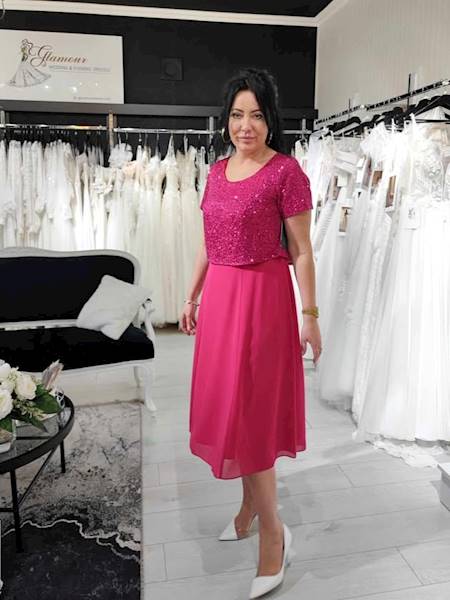 ELENII  sukienka fuksja rozmiary 44-54