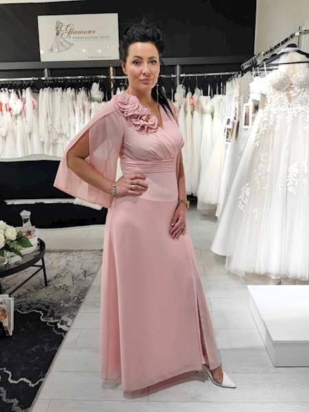 IRENA sukienka szyfonowa  róż
