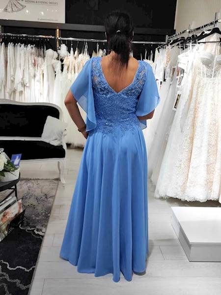 AALI  Suknia Plus Size  RĘKAW 3/4 w kolorze Blue