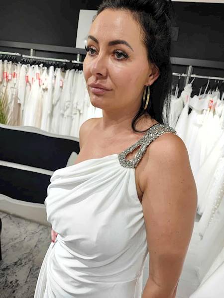 ROSALINDA Elastyczna sukienka Biała