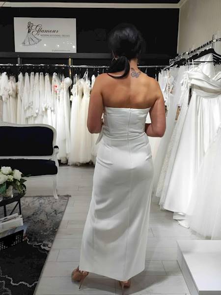 ASSANI sukienka ślubna z kokardą ivory