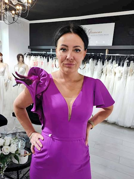 Fuksjowy Sen  sukienka maxi