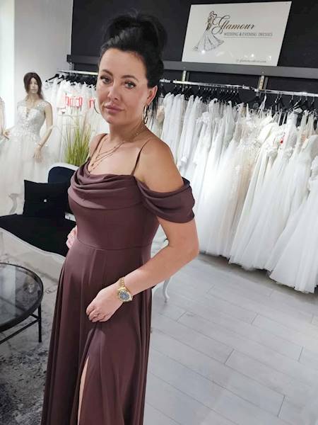 CELINE  Z Opadającymi Ramiączkami CZEKOLADOWA
