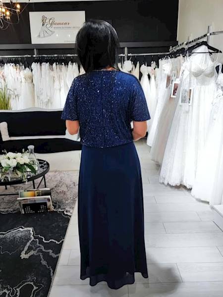 Lotta Sukienka Granatowa Plus size Maxi