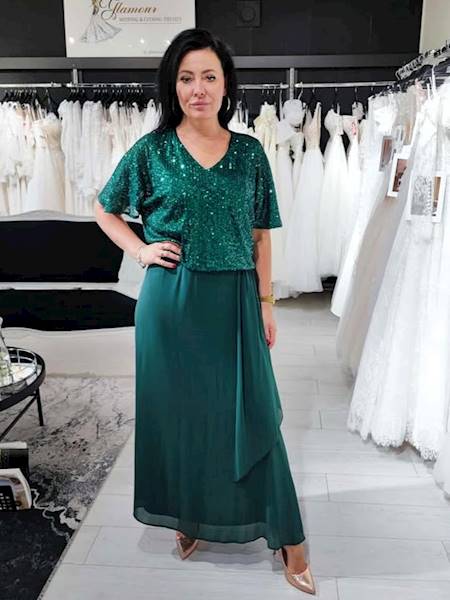 Lotta Sukienka zielona  Plus size Maxi