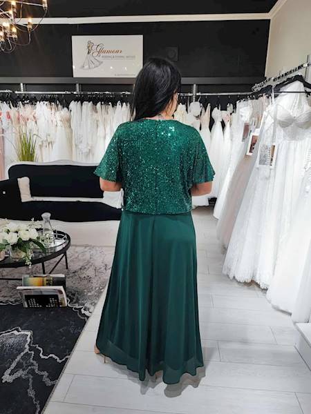 Lotta Sukienka zielona  Plus size Maxi