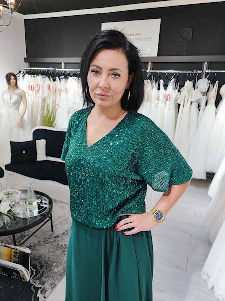 Lotta Sukienka zielona  Plus size Maxi