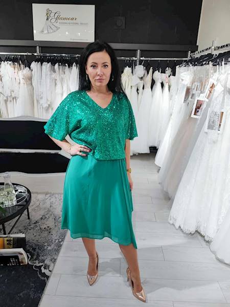 Lotta Sukienka Zielony  Plus size