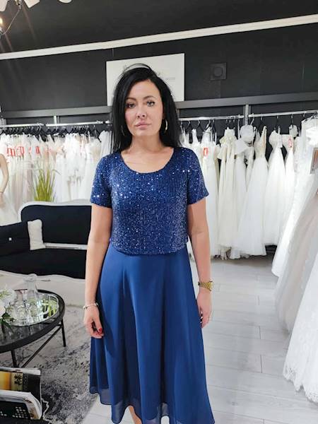 ELENII  sukienka Granat  rozmiary 44-54