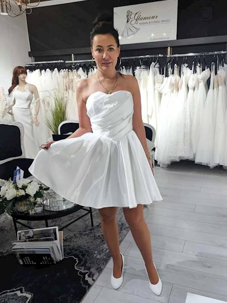 GINNA sukienka biała mini