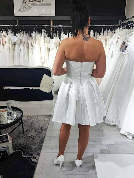 GINNA sukienka biała mini