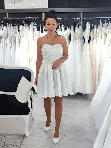 GINNA sukienka biała mini