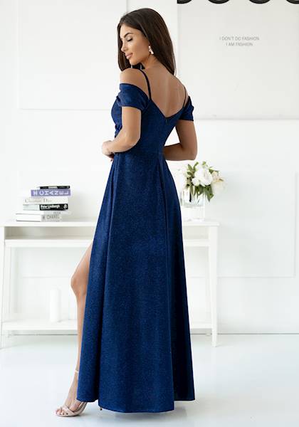 VALENTINA sukienka Granat brokat