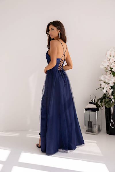 RUBI GRANATOWY sukienka Maxi