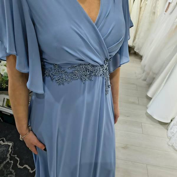 „Blue Harmony” – Jeansowa Suknia Maxi