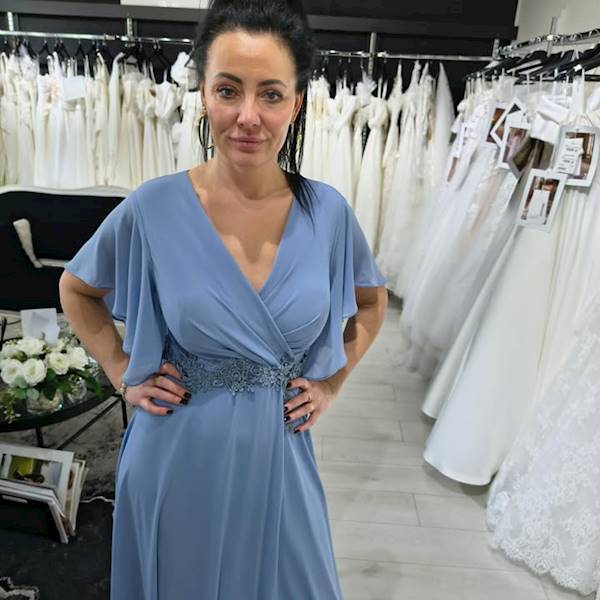 „Blue Harmony” – Jeansowa Suknia Maxi