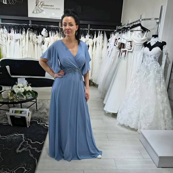 „Blue Harmony” – Jeansowa Suknia Maxi