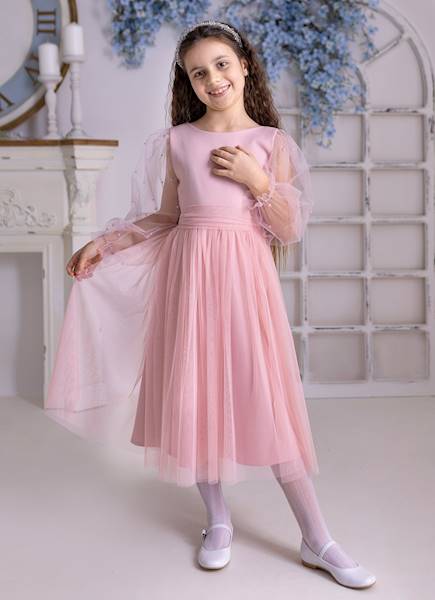 Sukienka  PEREŁKA różowa