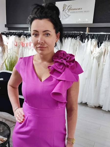 MIRA SUKIENKA Fuksja z poświatą