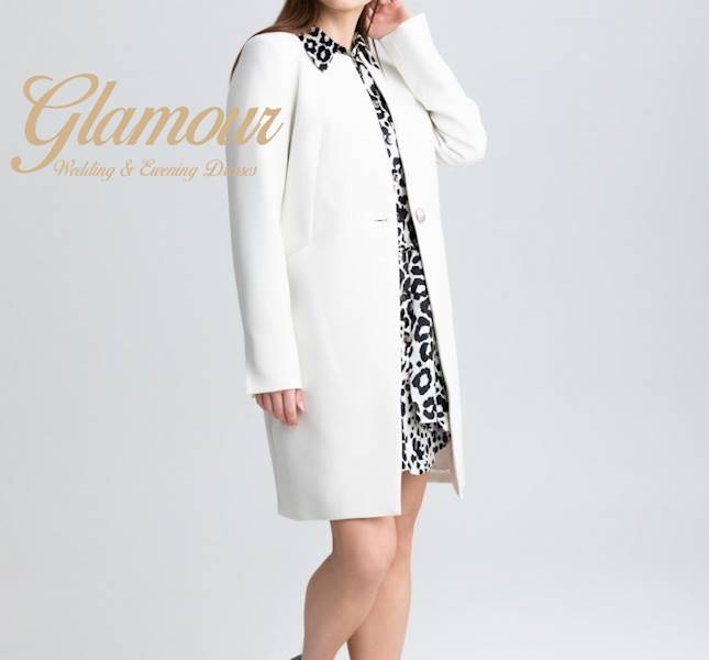 Płaszcz zapinany na jeden guzik ecru