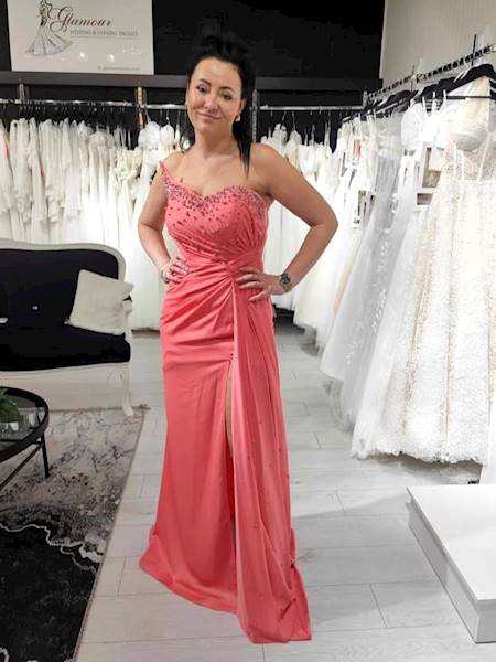 ANJA  sukienka Premium Koralowy