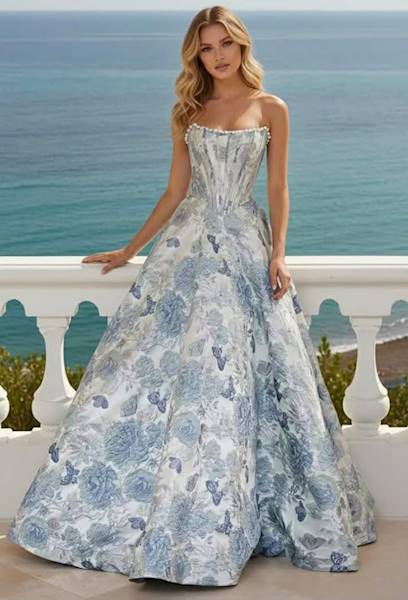  Suknia wieczorowa “Azure Garden”