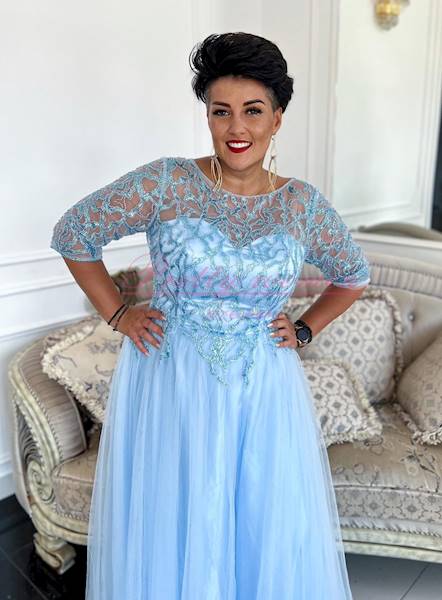 Elsa sukienka tiulowa Błękitna