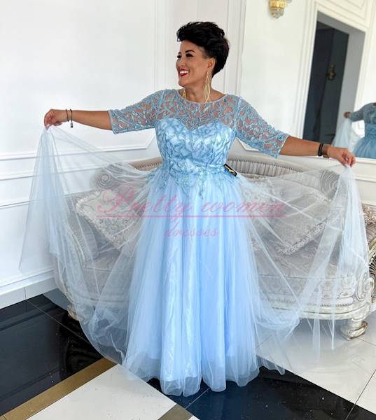 Elsa sukienka tiulowa Błękitna