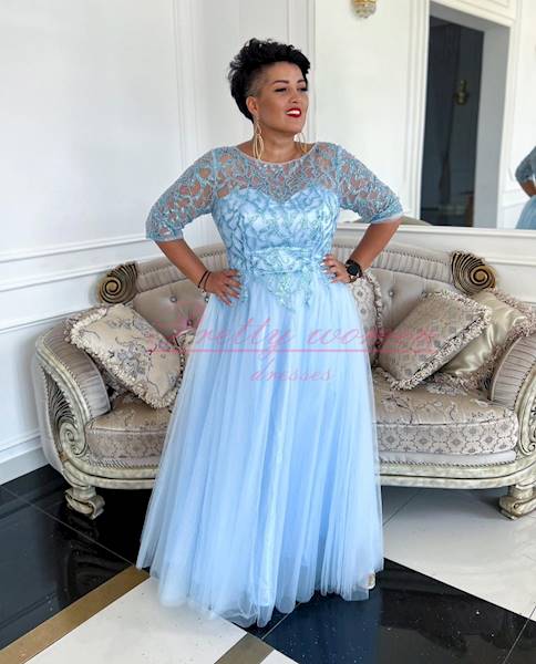 Elsa sukienka tiulowa Błękitna