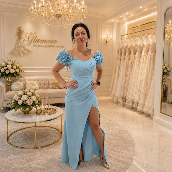 Marita – sukienka wieczorowa błękitna