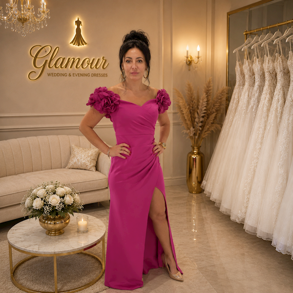 Marita – sukienka wieczorowa fuksja