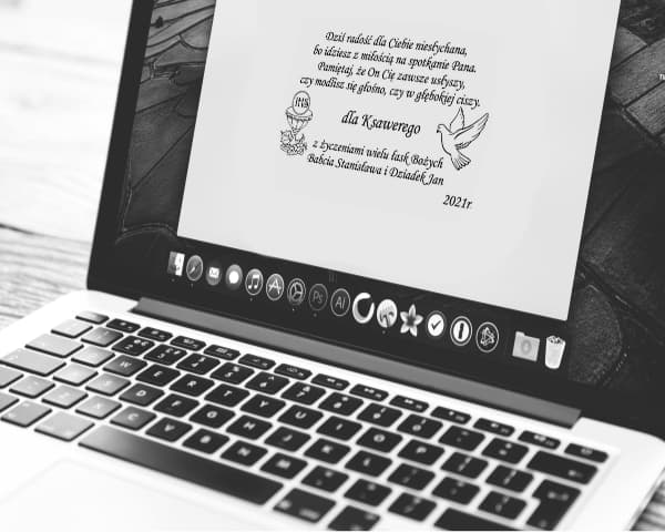 Obrazki Srebrne treść grawerowanie email